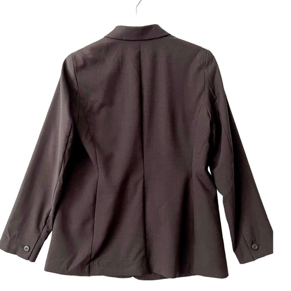 J. Jill Washable Wool Two-Button Blazer Brown Size 10 - Picture 6 of 12